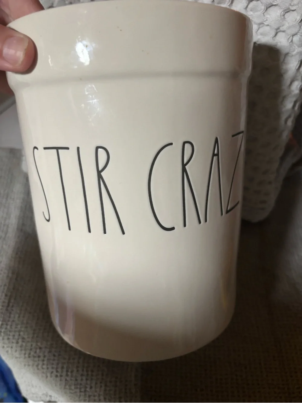 Rae Dunn “STIR CRAZY” Ceramic Utensil Crock – Artisan Collection 2020